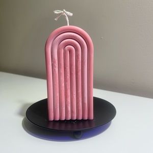 Pink Rainbow Arch Candle